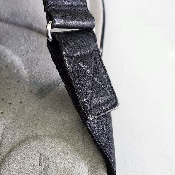 Ariat Poolside Thong Sandals Womens 9B Black Leather Silver Rings Slip On Casual - Picture 9 of 12